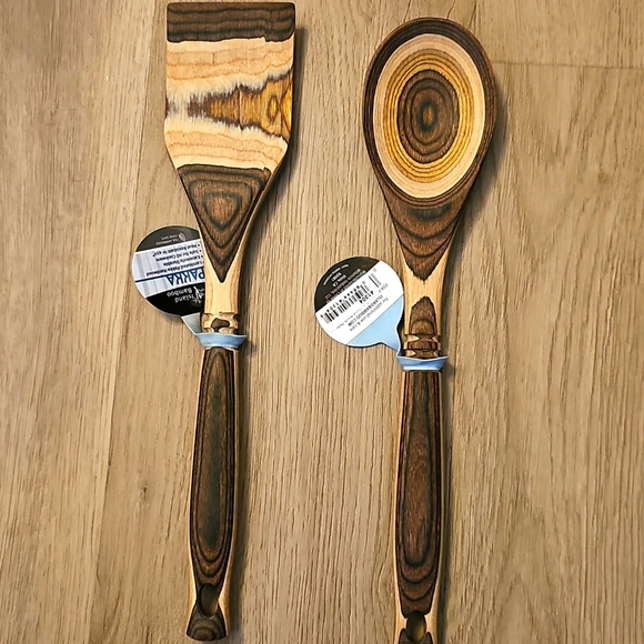 NWT Island Bamboo PAKKA WOOD 2 Piece durable serving set - Picture 1 of 8